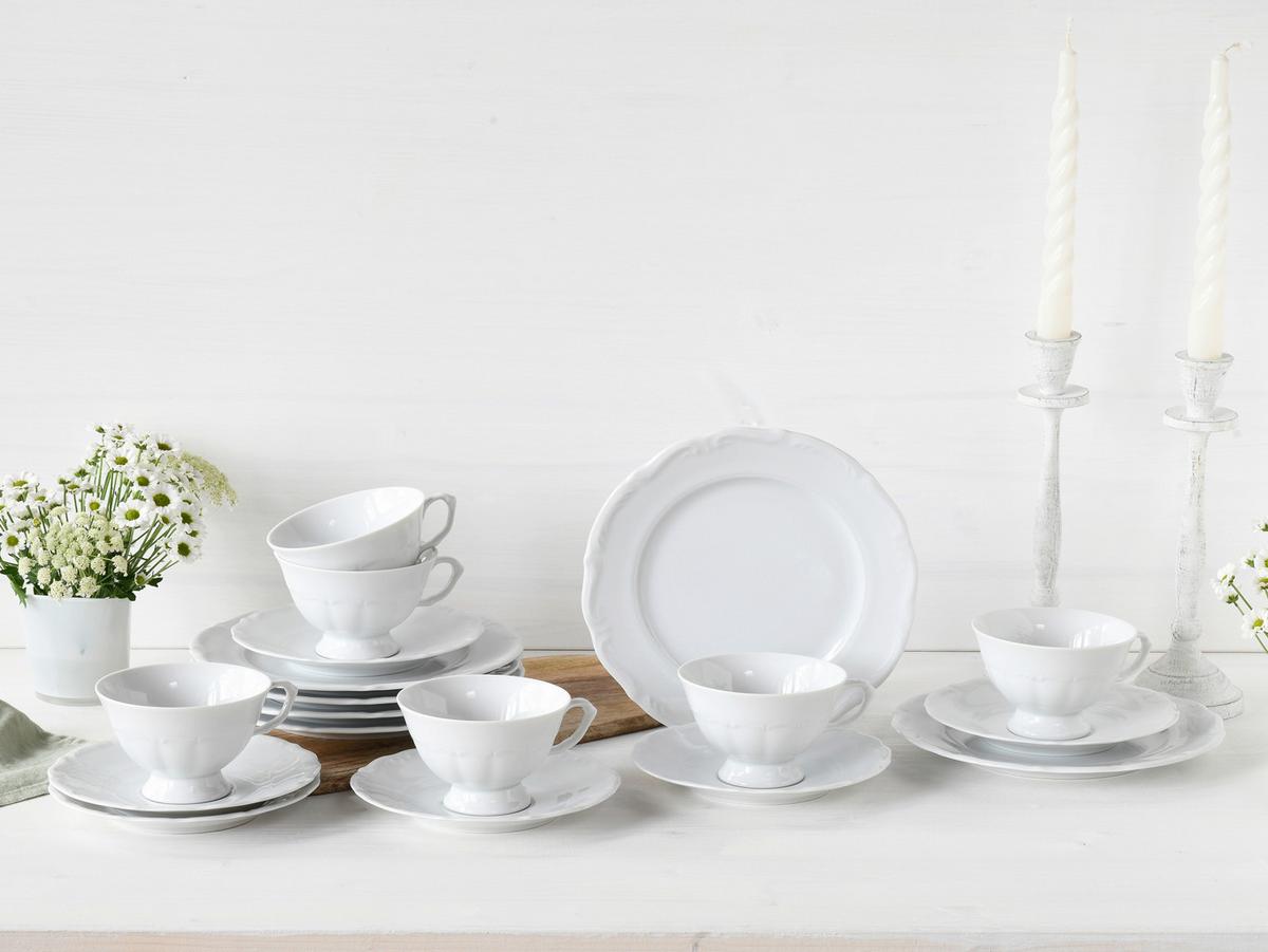Kaffeeservice Maria Theresia Weiß 18--Teilig - Weiß, Basics, Keramik - Creatable