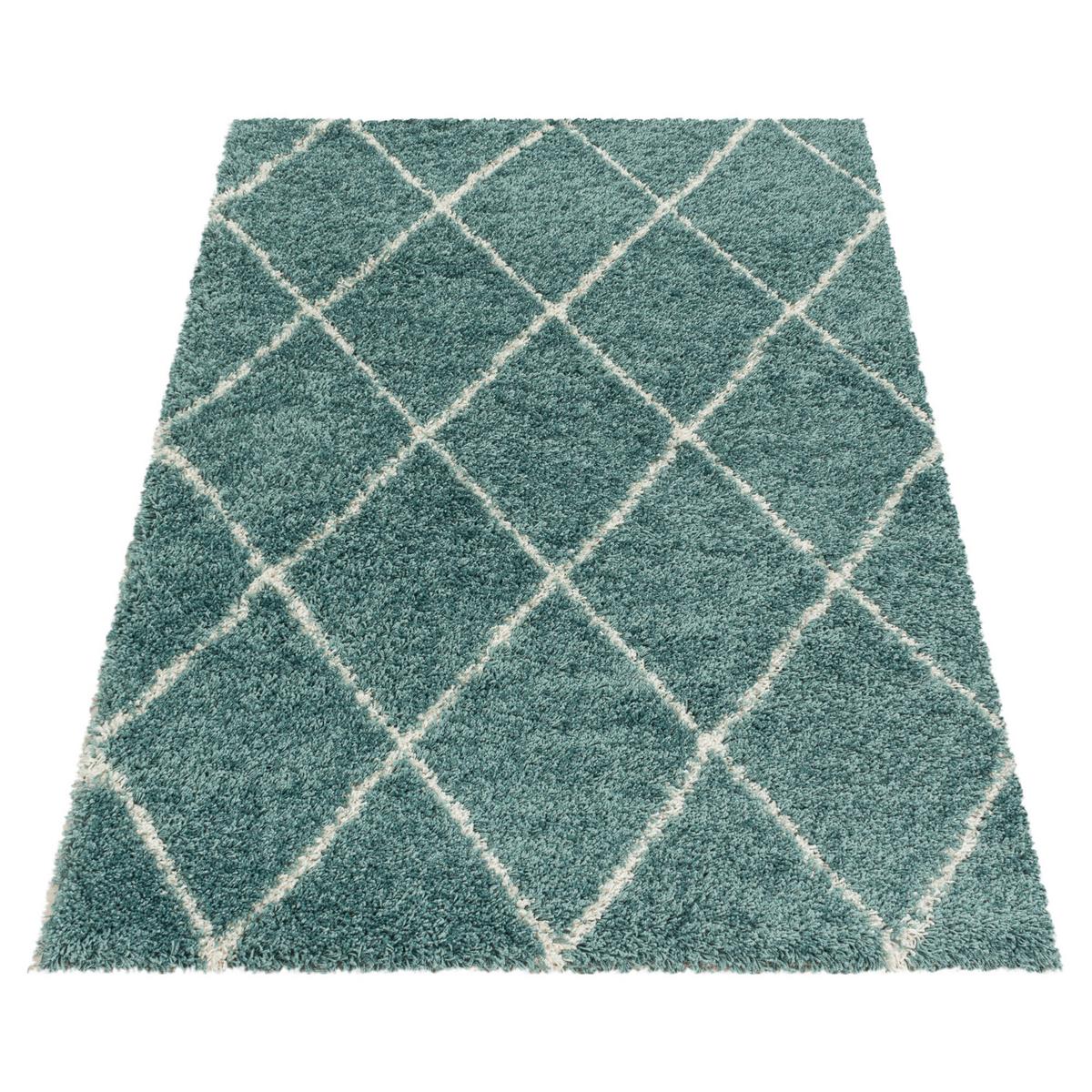 Teppich Läufer Blau Alvor 80x250 cm - Blau, Basics, Textil (80/250cm)