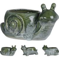 Pflanztier 3-Fach-Sortiert - Dunkelgrün, Design, Keramik (16,5/23,5/14cm)