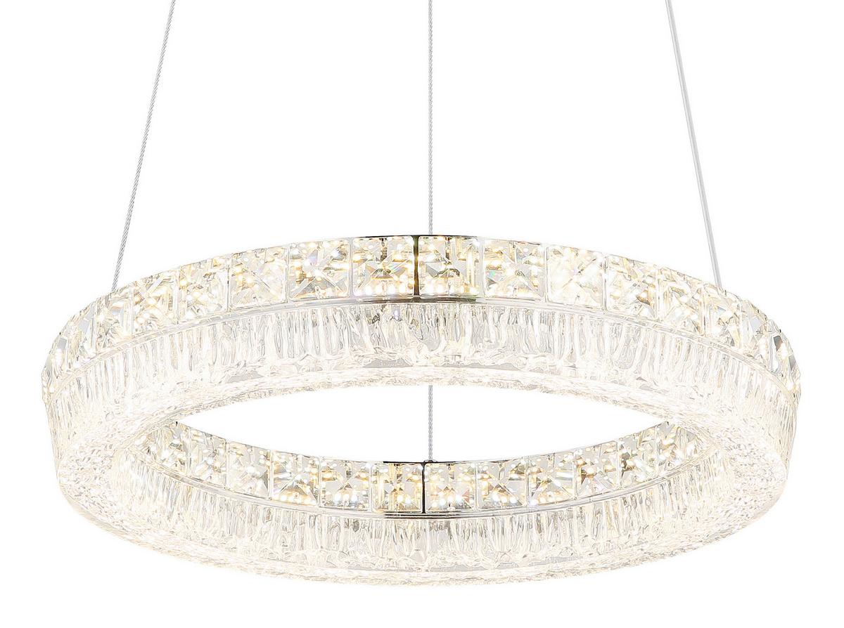 ZÁVESNÉ LED SVIETIDLO LAUREL - priehľadné/číra, Konventionell, kov/plast (40/120cm) - Globo