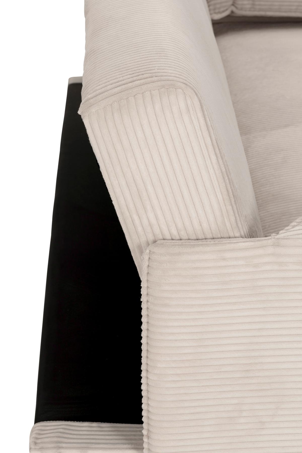 Kanapéágy Como - krémszínű, Design, textil (193/81/92cm) - Livetastic