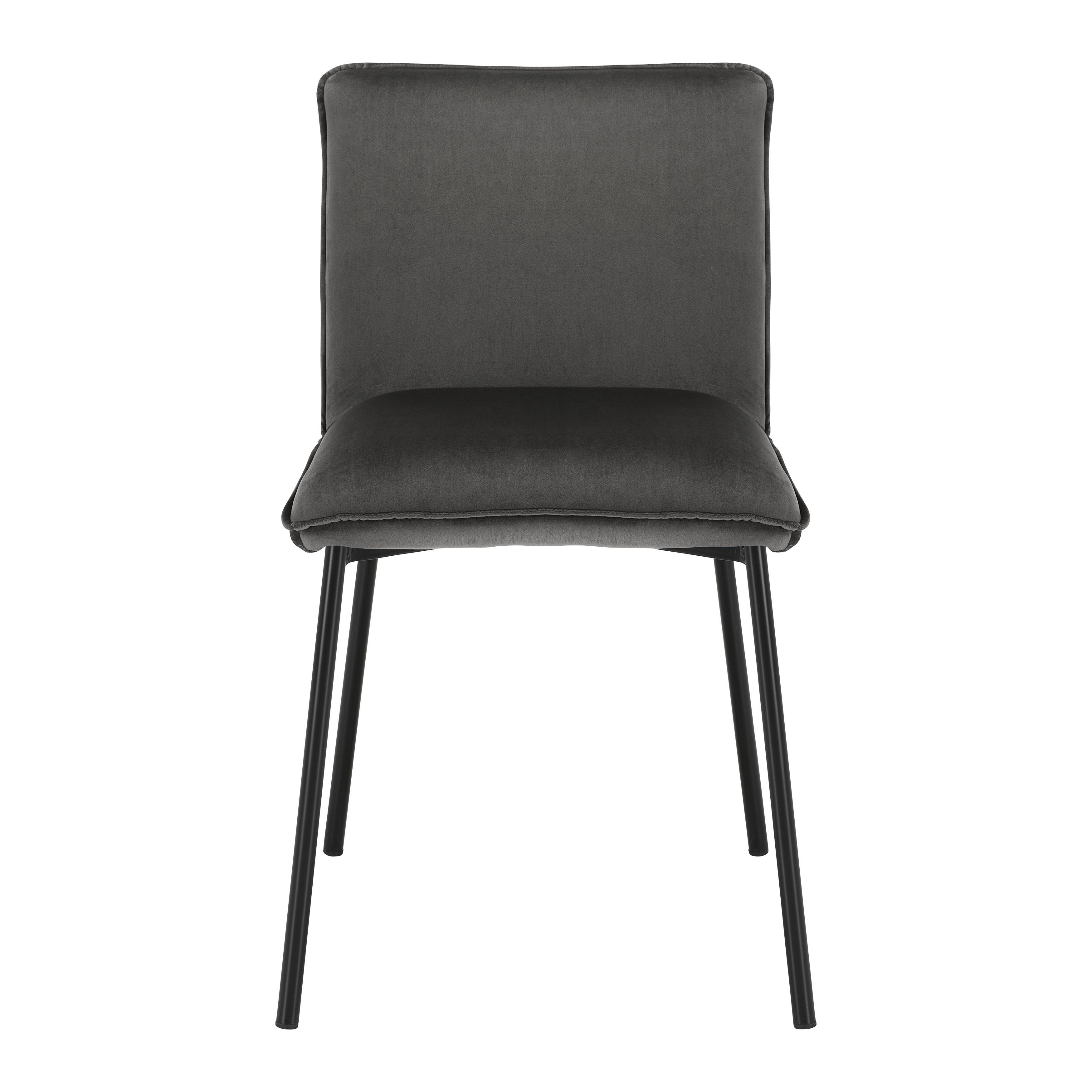 Židle Darla Tmavěšedá - černá/tmavě šedá, Moderní, kov/dřevo (49/81/55cm) - Bessagi Home