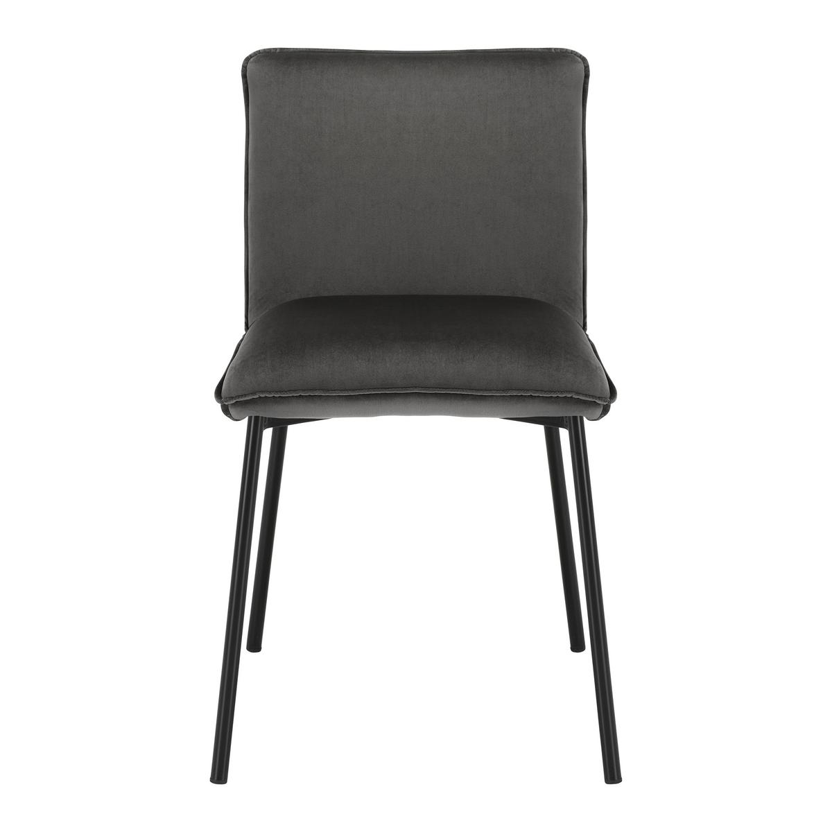 Židle DARLA tmavěšedá - černá/tmavě šedá, Moderní, kov/dřevo (49/81/55cm) - Bessagi Home