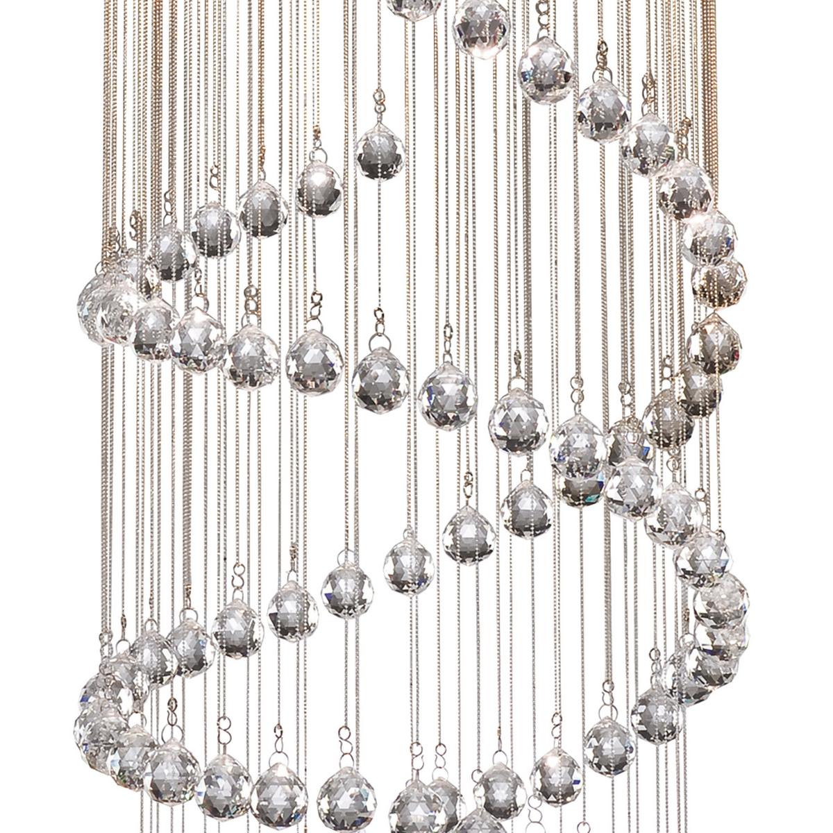Deckenleuchte Hallway Ø 39 Cm, 5-Flammig, Dimmbar - Chromfarben, Design, Glas/Metall (39/80cm)
