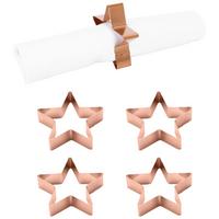 Serviettenring Echtwerk Serviettenring-Set - Kupferfarben, Design, Metall (7cm) - Echtwerk