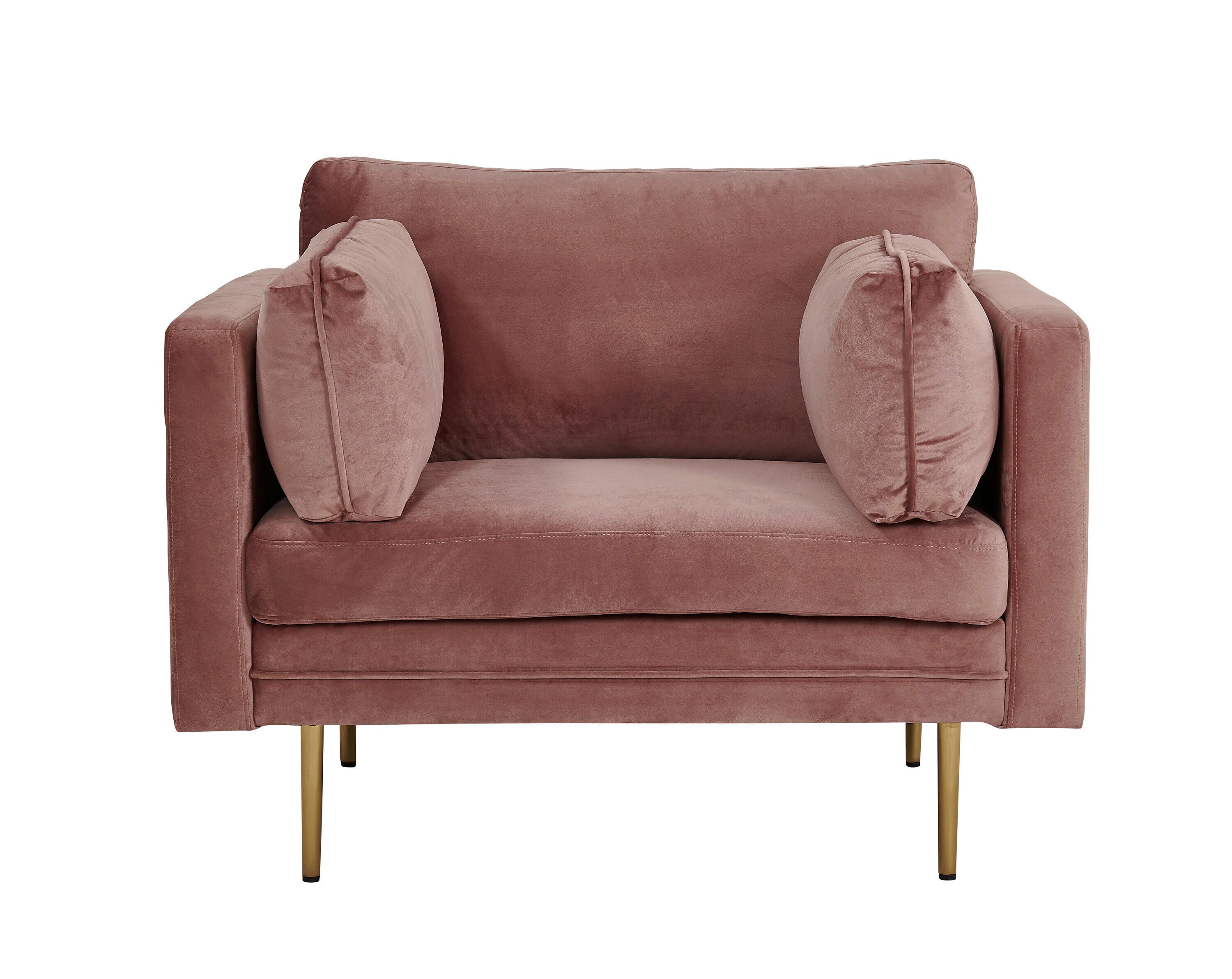 Armlehnstuhl Boom Chromfarben, Pink B: 110cm - Chromfarben/Pink, MODERN, Textil/Metall (110/88/90cm) - Livetastic