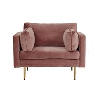 Armlehnstuhl Boom Chromfarben, Pink B: 110cm - Chromfarben/Pink, MODERN, Textil/Metall (110/88/90cm) - Livetastic