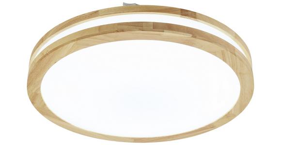 LED-Deckenleuchte Belinda Ø 45 cm mit Farbtemperaturwechsler - Naturfarben/Weiß, MODERN, Holz/Kunststoff (45/7,5cm) - Luca Bessoni