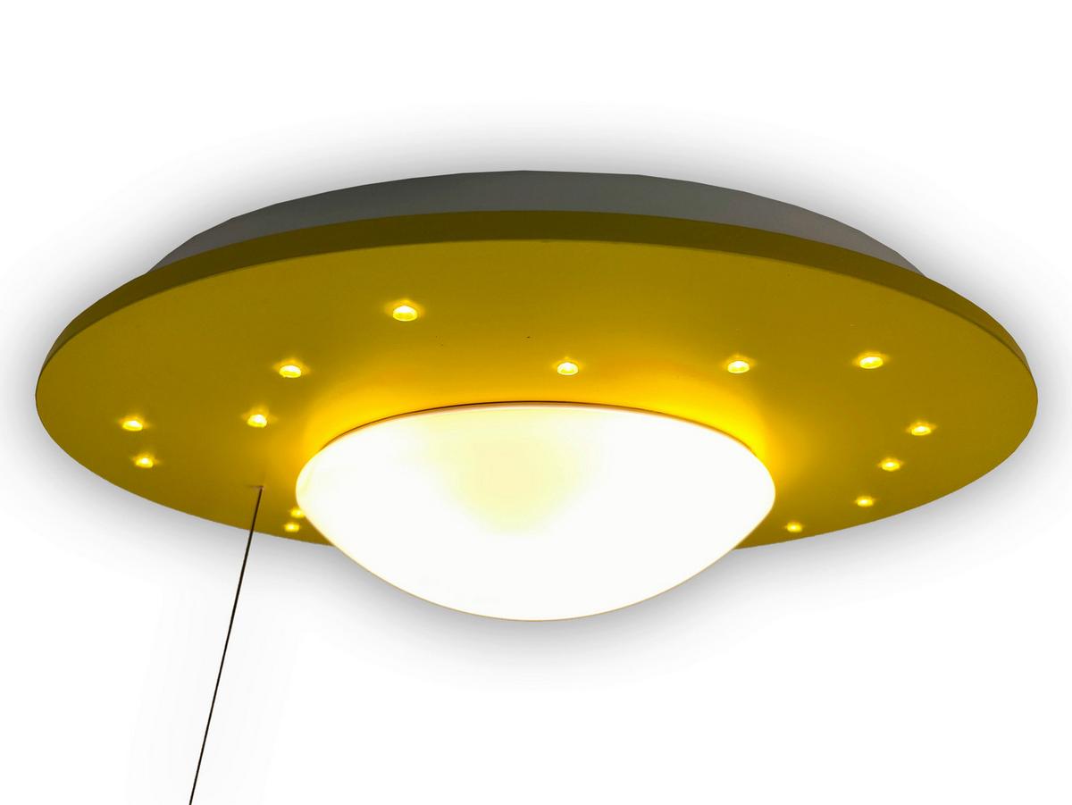 Kinderdeckenleuchte 7008 - Starlight Sonnengelb - Gelb/Weiß, Basics, Holzwerkstoff/Kunststoff (54/11cm) - Niermann