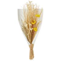 TROCKENBLUMENSTRAUSS SULEIKA - Gelb/Naturfarben, MODERN, Naturmaterialien (60cm) - Luca Bessoni