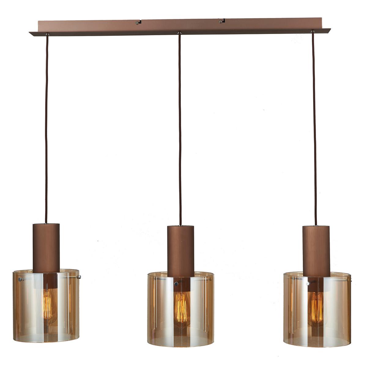 Hängeleuchte 99185a10 Alesund Amber - Bernsteinfarben, Design, Glas/Metall (90/20/120cm) - Dieter Knoll