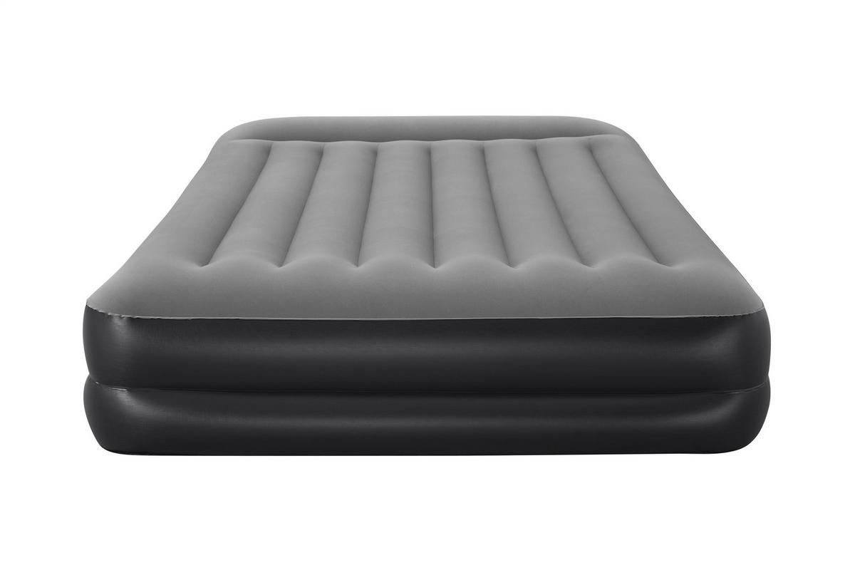 Luftbett Aerolux 203x152x46 Cm Bis 300kg, Incl. Pumpe - Schwarz/Grau, KONVENTIONELL, Kunststoff (203/152/46cm) - Bestway