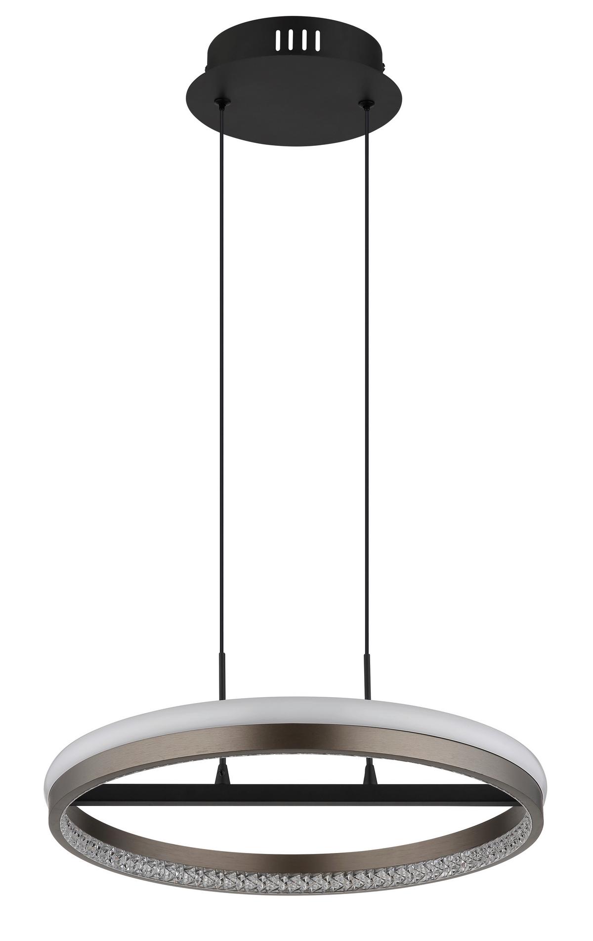 LED-Hängeleuchte 67179h - Klar/Dunkelgrau, Design, Kunststoff/Metall (39,7/150cm) - Globo