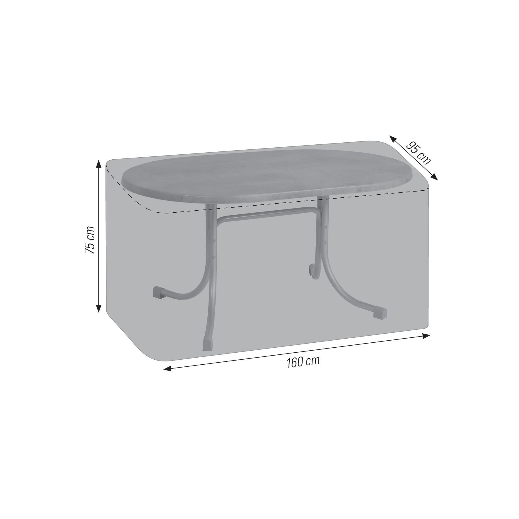 Schutzhülle in Grau für Gartentisch