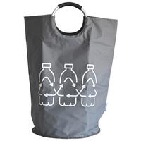 KOŠ NA LÁHVE ANDRE - šedá, Konvenční, kov/textil (38/72cm) - Mömax