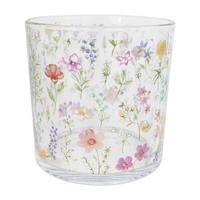 Teelichtglas Linessa - Multicolor, KONVENTIONELL, Glas (14,5/14,5cm) - Luca Bessoni