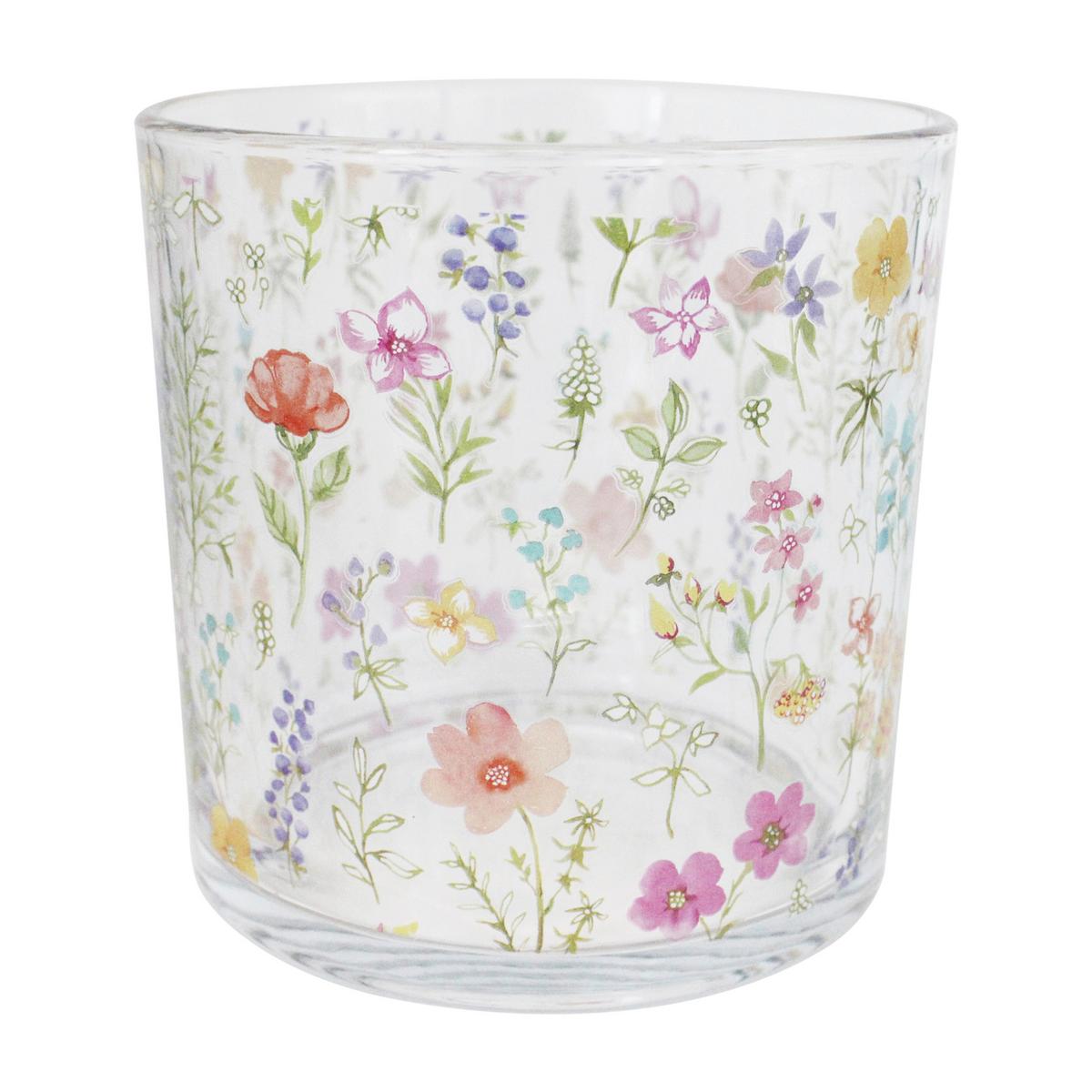 Teelichtglas Linessa - Multicolor, KONVENTIONELL, Glas (14,5/14,5cm) - Luca Bessoni