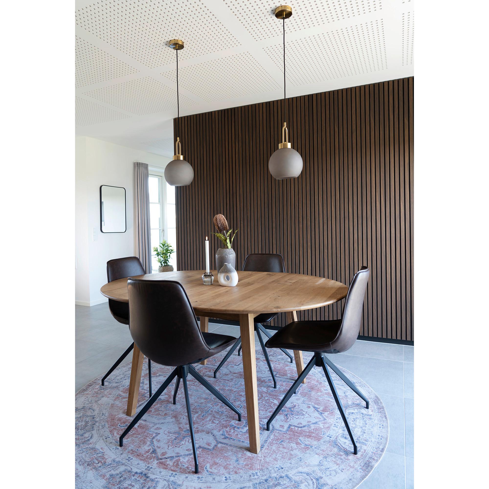 Hängeleuchte Luton Pendant - Messingfarben/Grau, Basics, Glas/Metall (25/33cm)