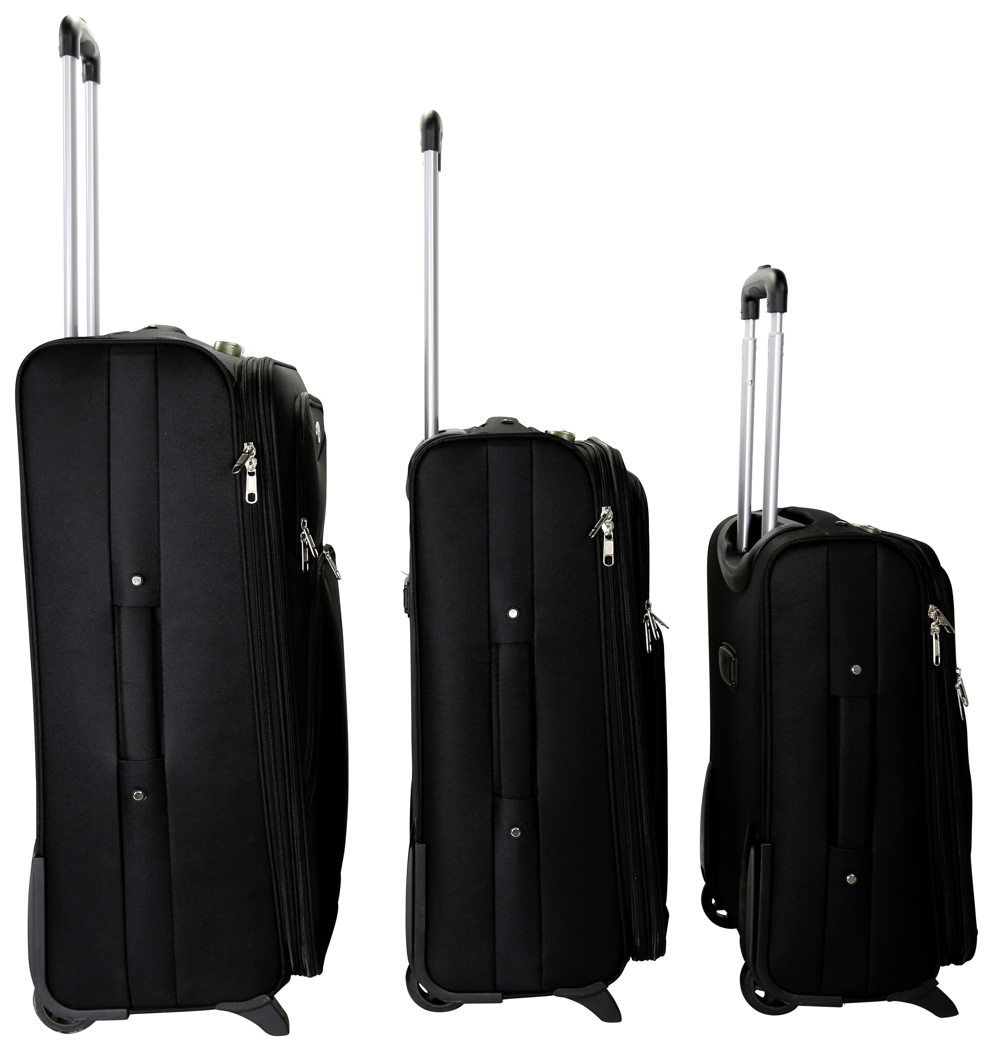 Reisekoffer Ingolf Mit 2 Rollen - Schwarz/Grau, MODERN, Kunststoff/Textil (42/60/26cm) - Luca Bessoni