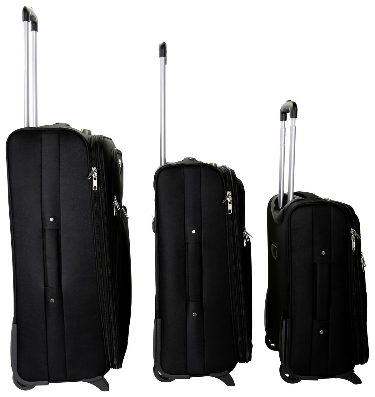 Reisekoffer Ingolf Mit 2 Rollen - Schwarz/Grau, MODERN, Kunststoff/Textil (48,5/70/30cm) - Luca Bessoni