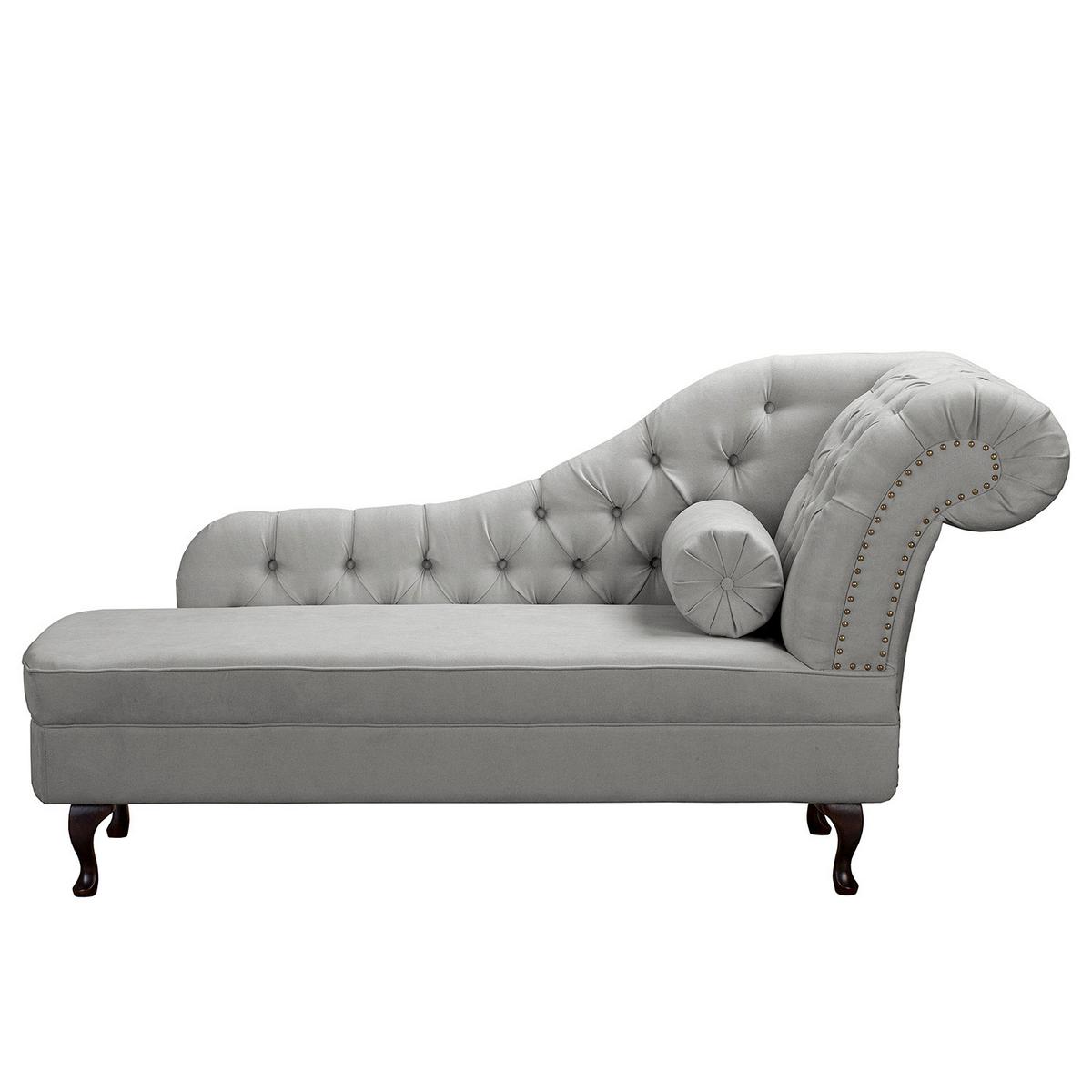 Récamiere Pako Grau B: 185cm - Braun/Grau, Design, Textil (185/93/75cm) - Livetastic