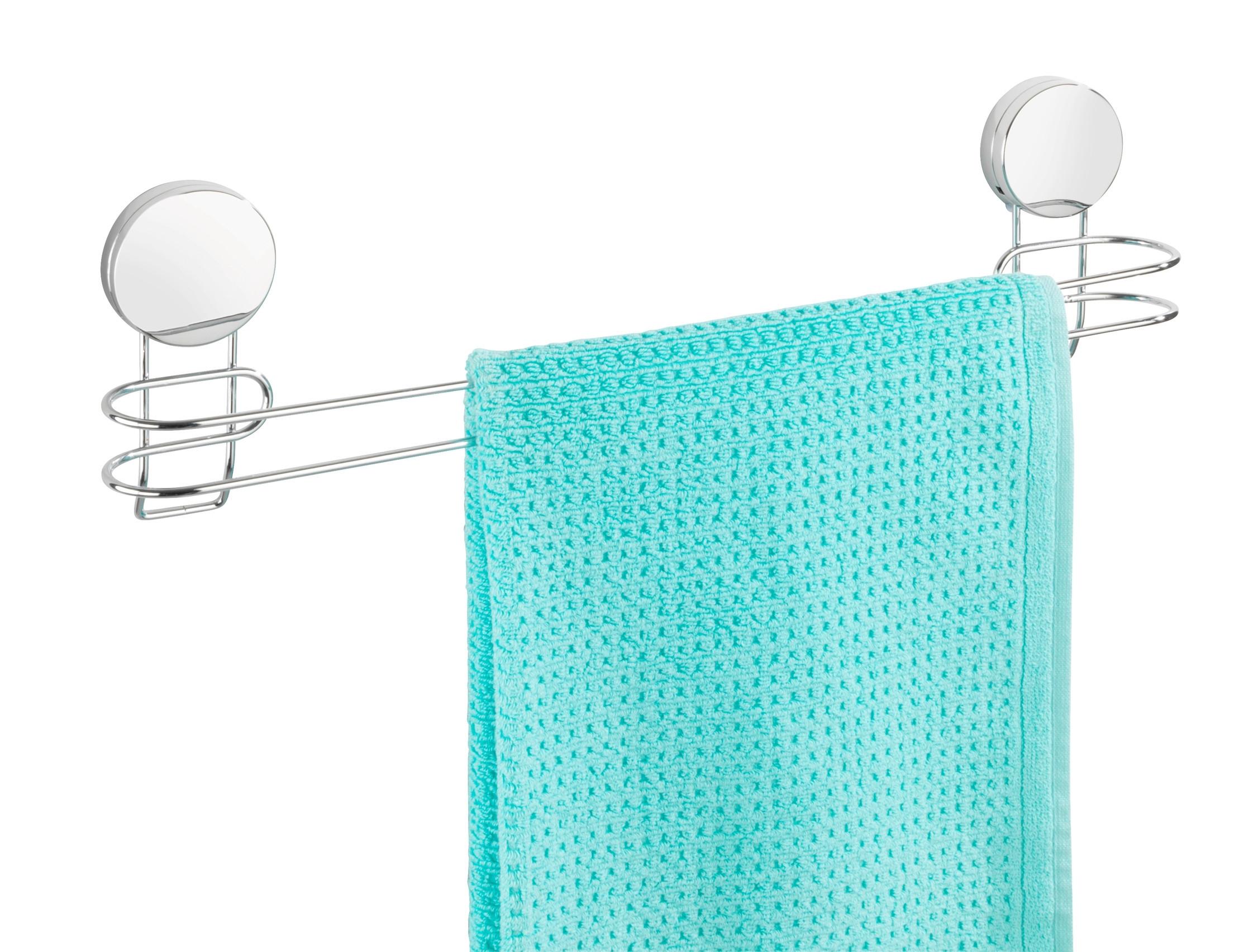 Kéztörlőtartó Static Loc Osimo 24858100 - krómszínű, Modern, fém (45/13/6cm) - Wenko