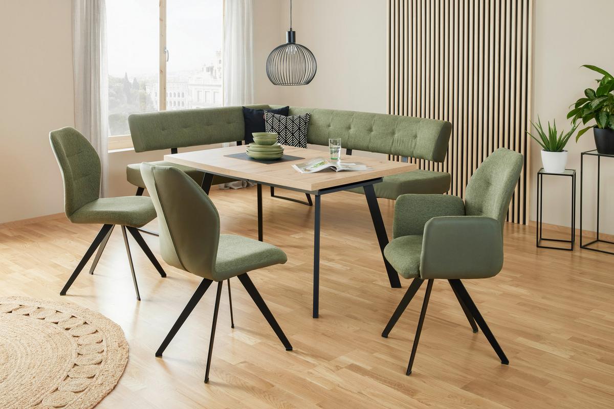 ŽIDLE S PODRUČKAMI STORM - černá/zelená, Moderní, kov/textil (57/96,5/63cm) - Premium Living