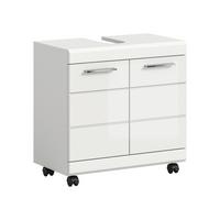 WASCHBECKENUNTERSCHRANK Scout Weiß/Weiß HG B: 60cm - Weiß Hochglanz/Schwarz, Trend, Holzwerkstoff (60/60/34cm) - MID.YOU