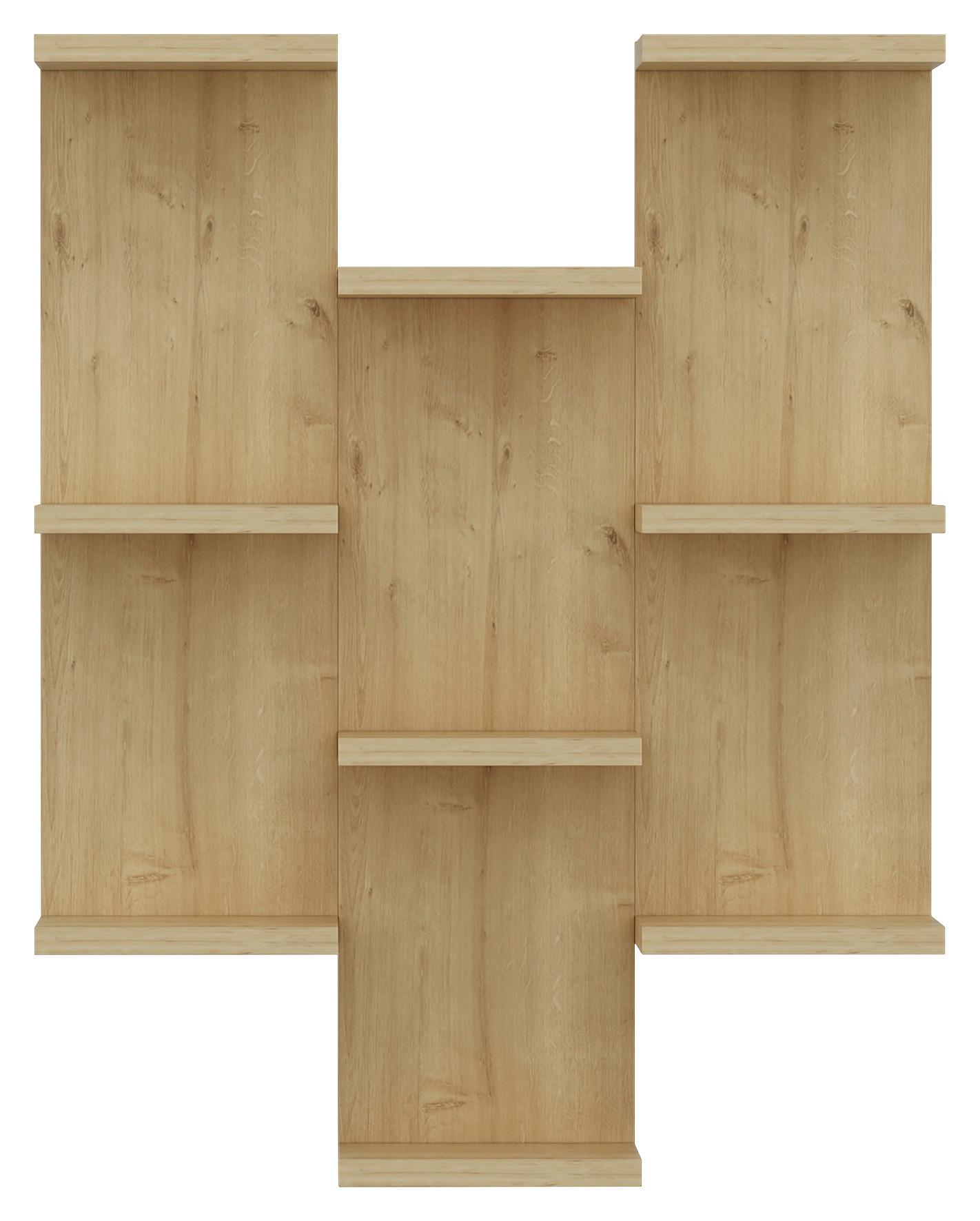 Wandregal Texas - Eichefarben, Design, Holzwerkstoff (58,8/74,1/21,4cm) - MID.YOU