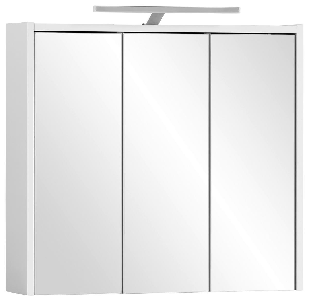 Spiegelschrank Dex Sps 650 - Weiß, MODERN, Glas/Holzwerkstoff (65,0/64,0/16,0cm) - MID.YOU