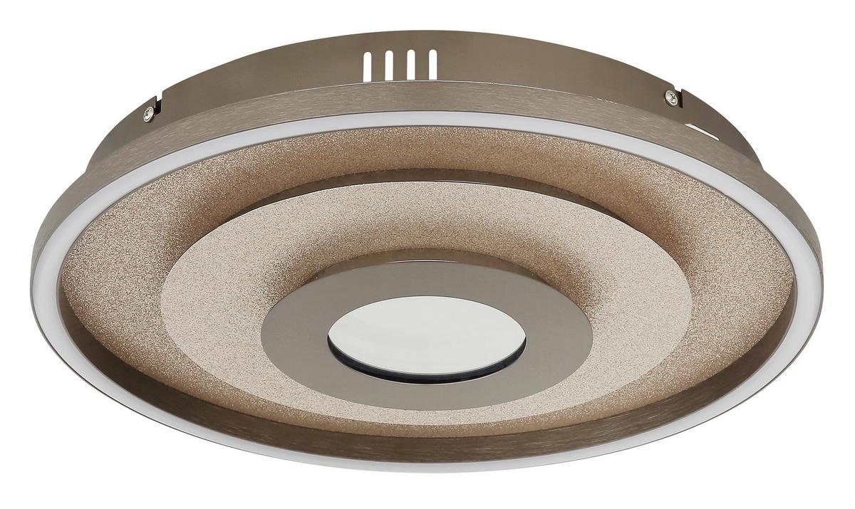 LED-Deckenleuchte inkl. 1x LED 230V, 30W, Metall/Kunststoff - Champagner/Goldfarben, Design, Kunststoff/Metall - Globo