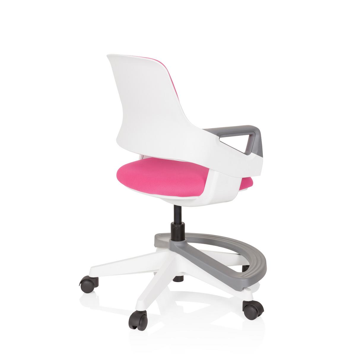 Jugenddrehstuhl Kid Flex Mit Armstützen Pink Bis 70 Kg - Pink/Weiß, Basics, Kunststoff (53/80-93/60cm) - MID.YOU