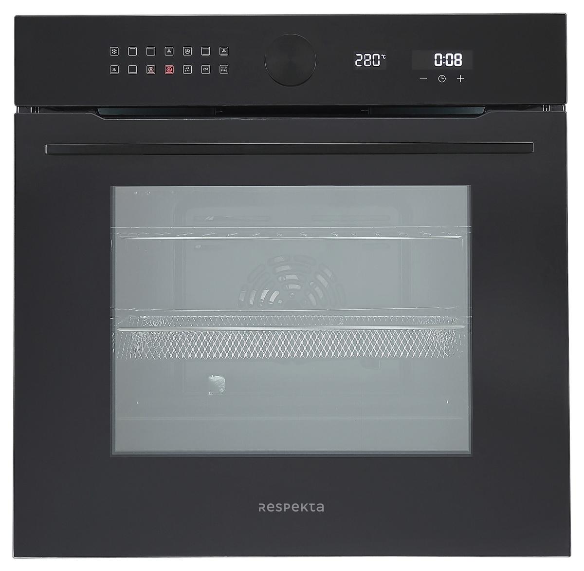 Backofenset Schwarz B: 59,5 cm - Schwarz, Basics, Glas/Metall (59,5/59,5/57,5cm) - Respekta