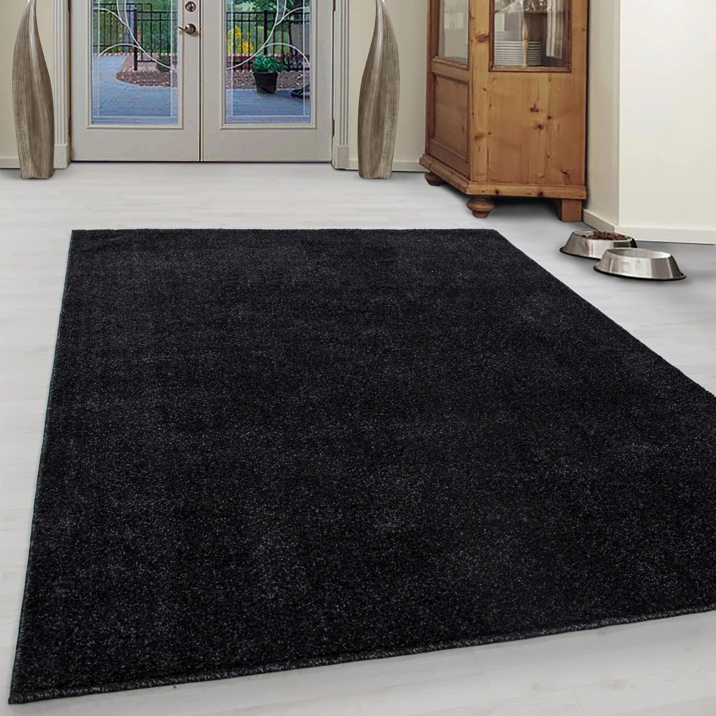 Hochflor Teppich Anthrazit Ata 60x100 Cm - Anthrazit, Design, Textil (60/100cm) - Novel