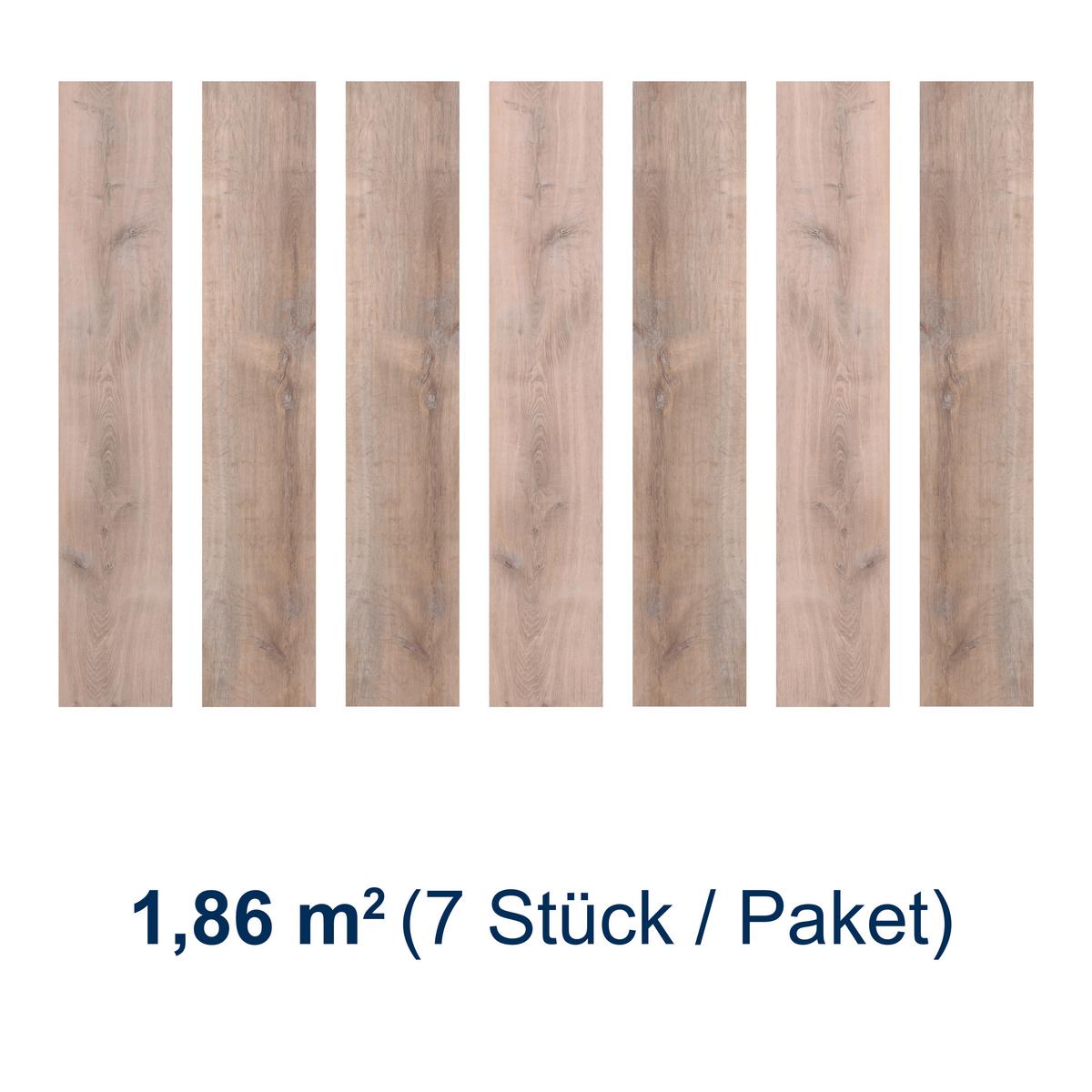 Designboden Eichefarben /mokka Lhd. Stärke 5mm - Eichefarben/Mokka, Basics, Kunststoff (121/22/0.5cm)