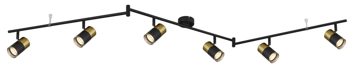 Strahler 57850-6 - Dunkelgrau/Schwarz, Basics, Kunststoff/Metall (180cm) - Globo