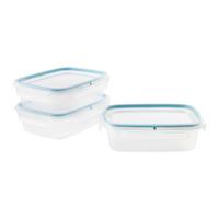 Sada dóz na uskladenie objem 0,6L - priehľadné, Konventionell, plast (18,4/14/8cm) - Mömax
