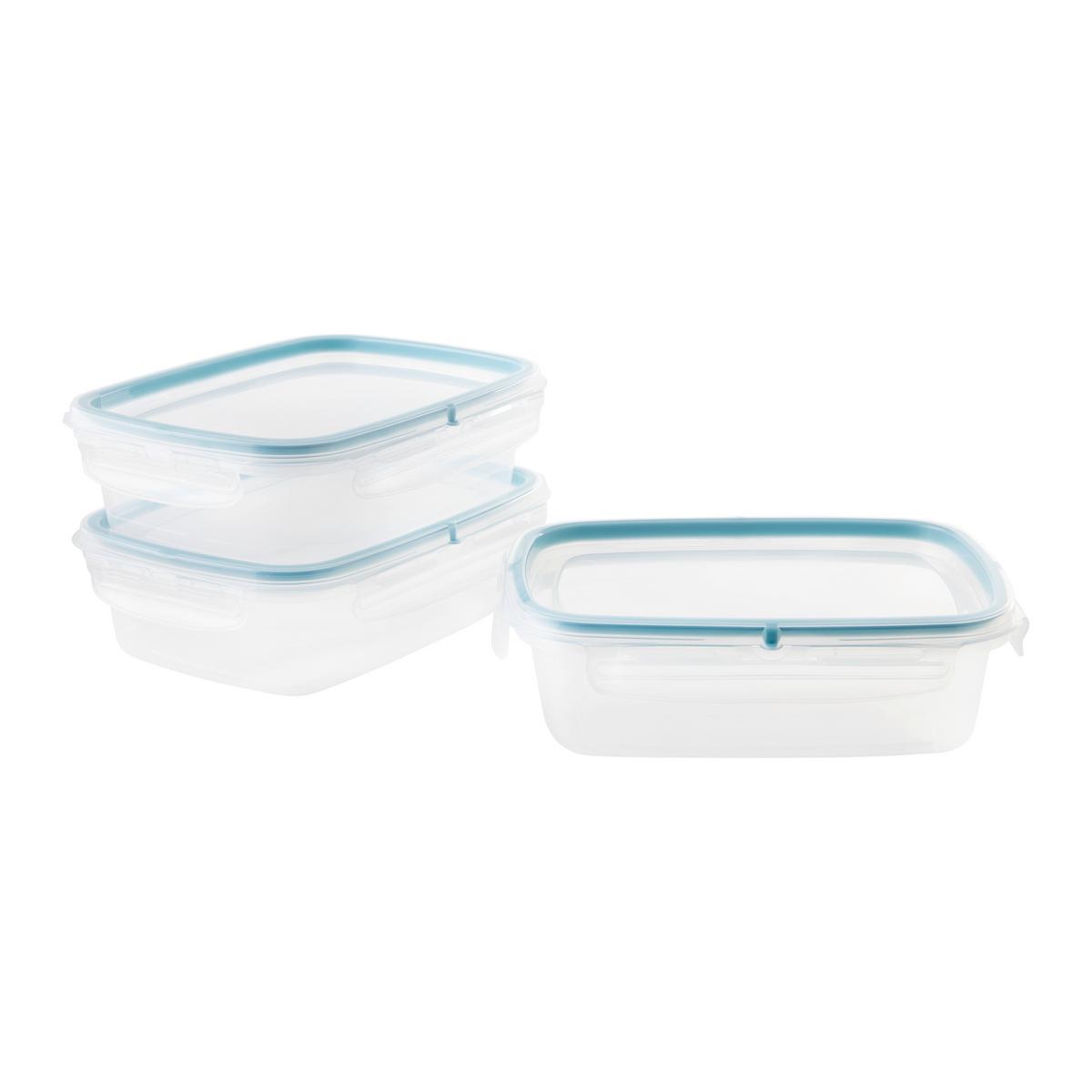 Sada dóz na uskladenie objem 0,6L - priehľadné, Konventionell, plast (18,4/14/8cm) - Mömax