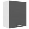 Küchenoberschrank Esilo B: 50 cm Anthrazit/Weiß - Anthrazit/Weiß, KONVENTIONELL, Holzwerkstoff (50/60/31cm) - MID.YOU