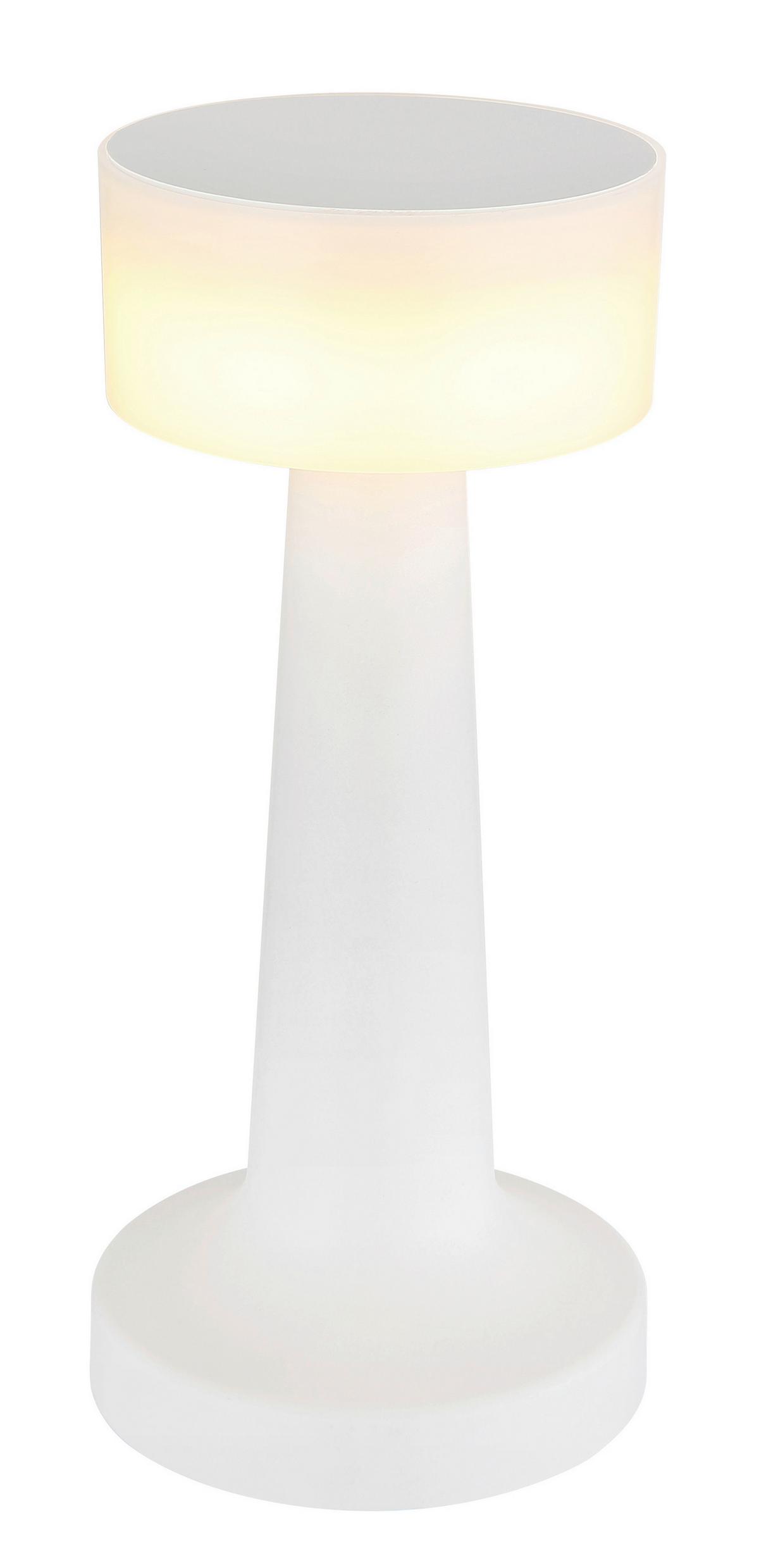 Akku-tischleuchte 58447w - Weiß, Basics, Kunststoff (9,5/21,5cm) - Globo