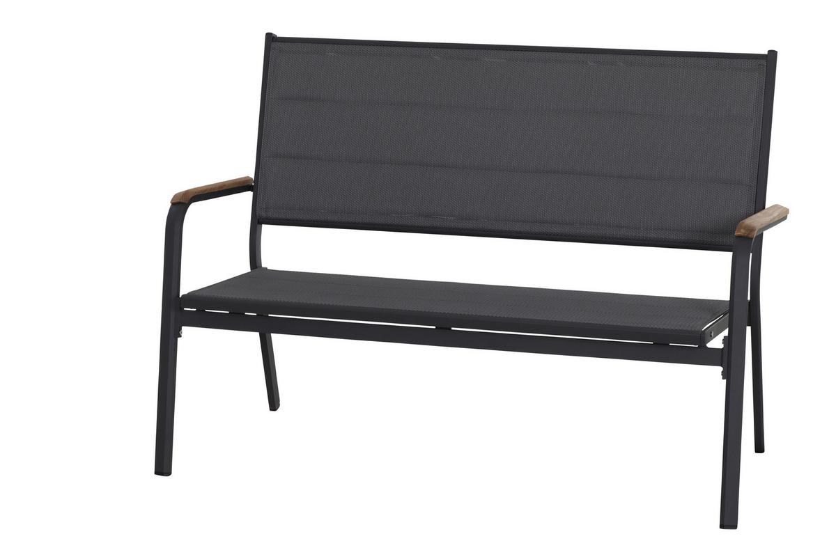 Gartenbank N40082 - Anthrazit, KONVENTIONELL, Holz/Kunststoff (138,5/97/67cm) - Siena Garden
