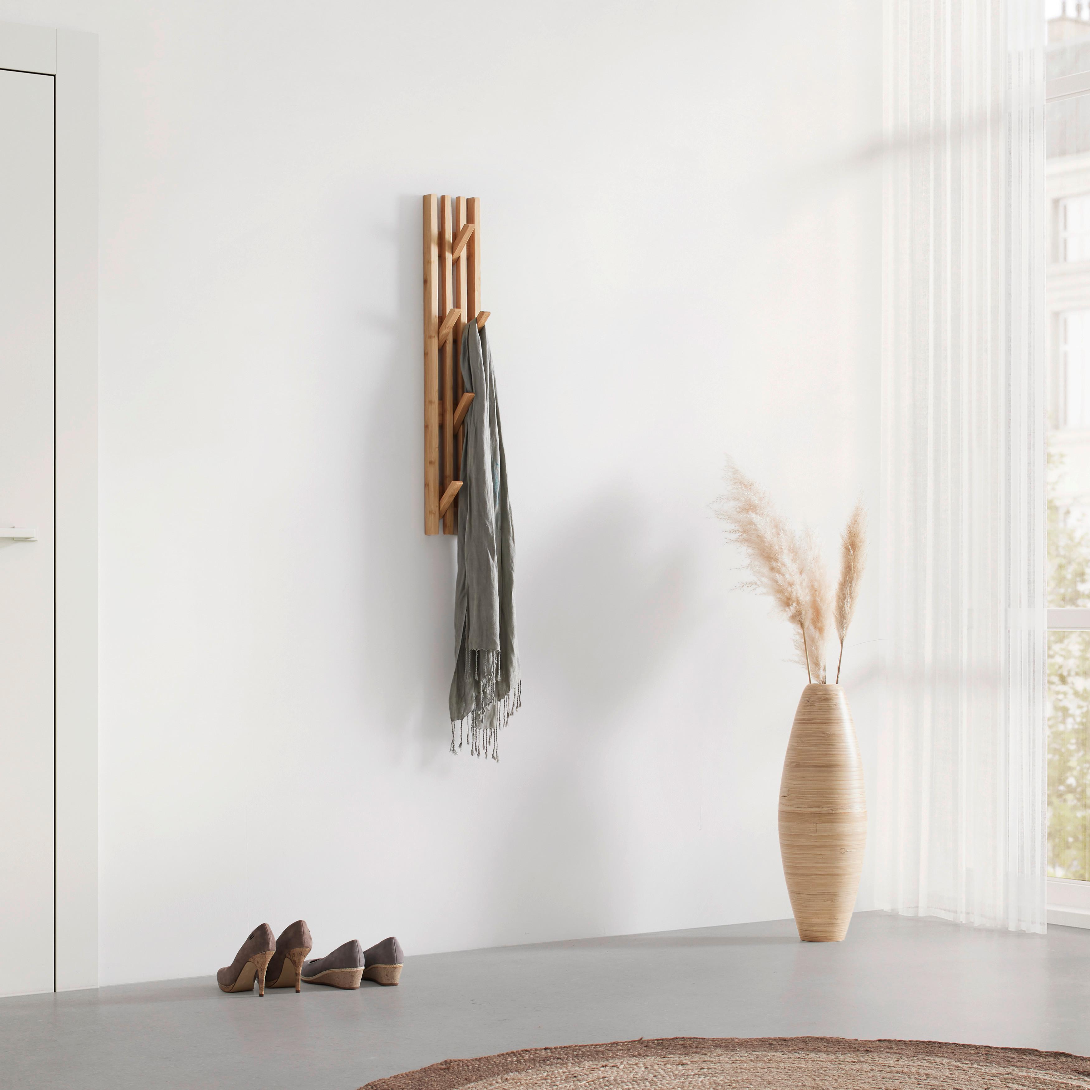 Nástěnná šatna BONNIE, bambus - přírodní barvy, Moderní, dřevo (14/80/3,5cm) - Mömax