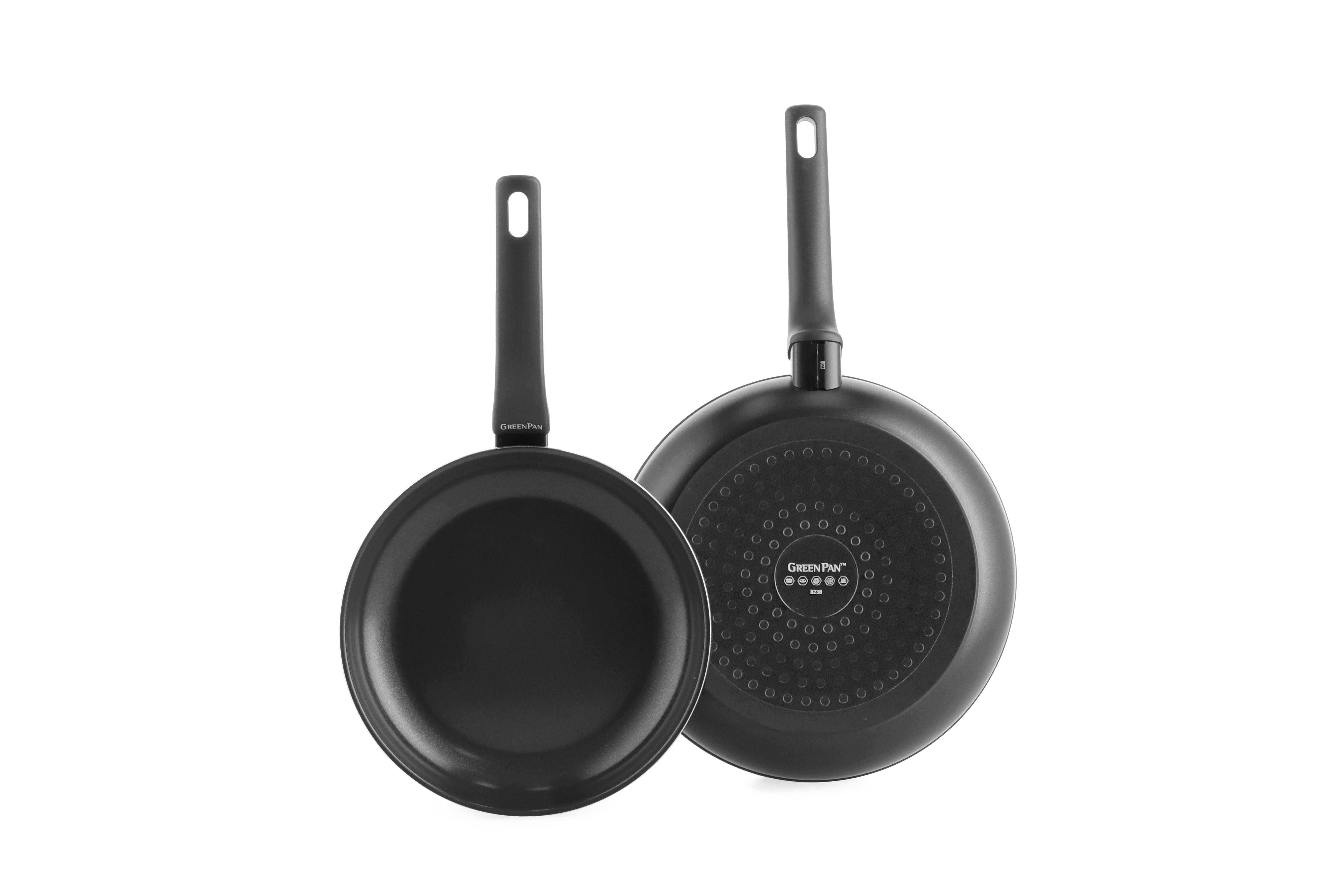 Pfannenset Essence 2-Teilig Schwarz D: 24/28 cm - Schwarz, Basics, Kunststoff/Metall (24 & 28cm) - GreenPan