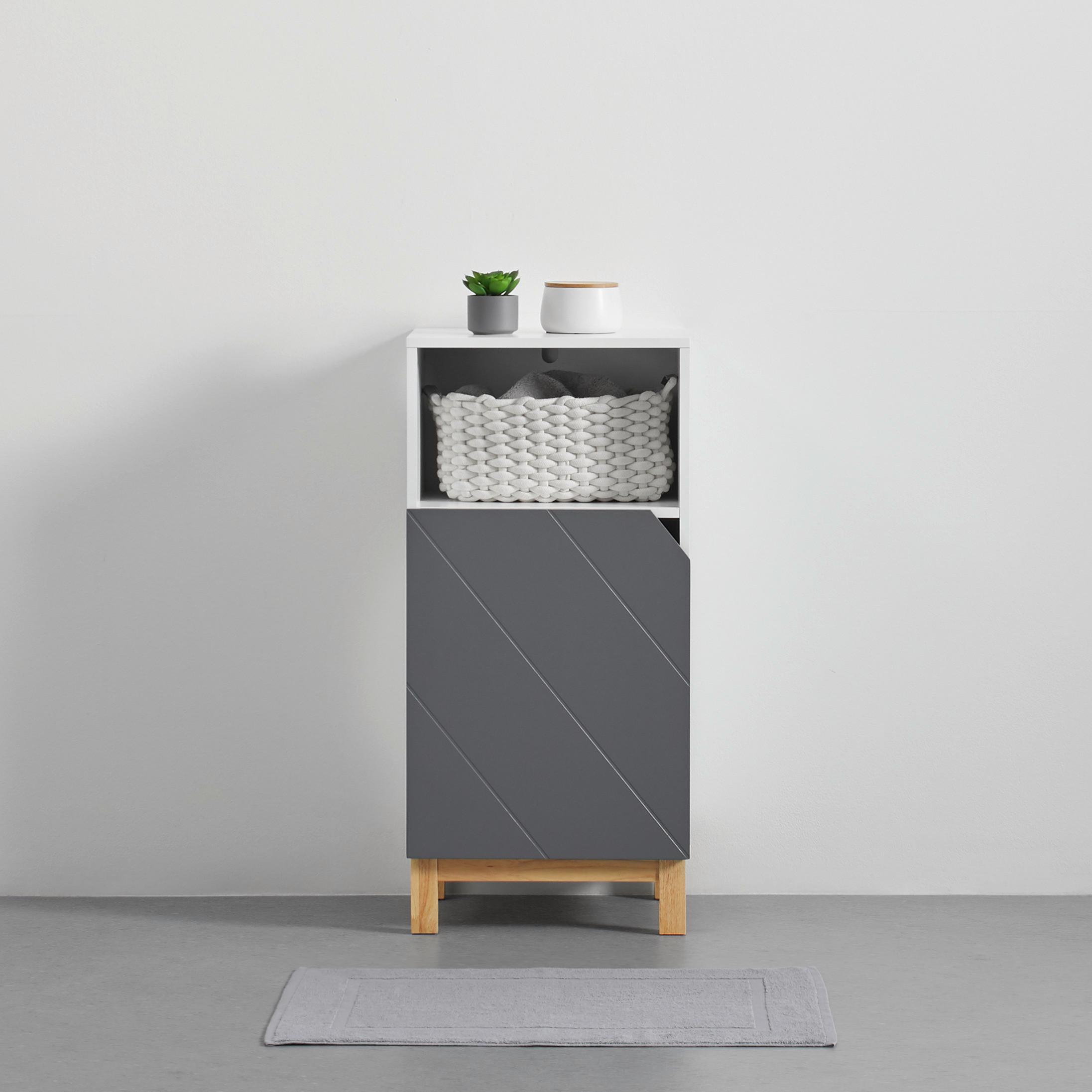 Spodná skrinka ROCCO - sivá/biela, Modern, drevo (42,6/90/35cm) - Bessagi Home