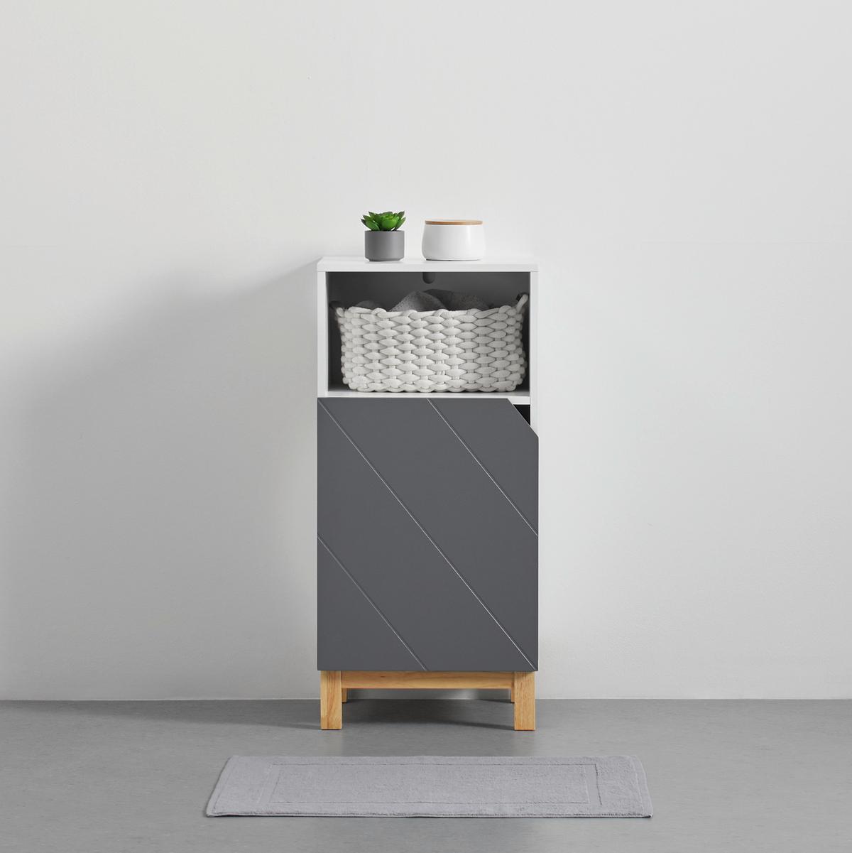 Spodná skrinka ROCCO - sivá/biela, Modern, drevo (42,6/90/35cm) - Bessagi Home