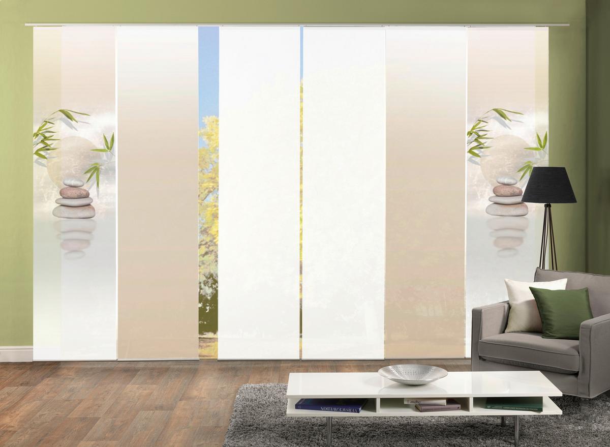 Flächenvorhang 6er Set Benessa - Naturfarben, Design, Textil (60/245cm) - Schmidt W. Gmbh