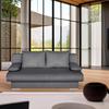 Schlafsofa Bora Dunkelgrau B: 193 Cm - Chromfarben/Dunkelgrau, Design, Holzwerkstoff/Textil (193/86/85cm) - P & B