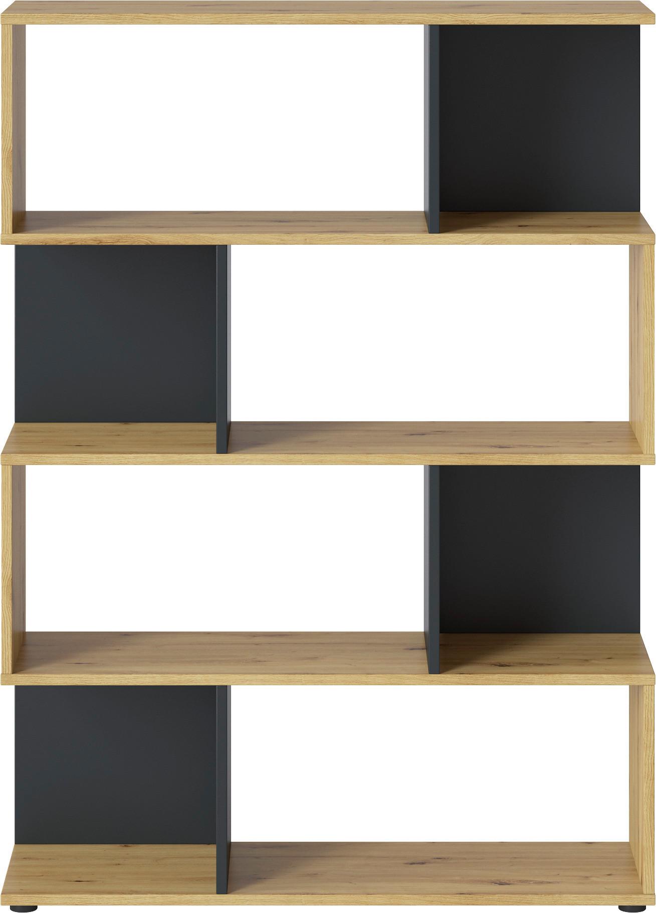 Polcos Elem Indio Inor03 - tölgyfa/szürke, Modern, faalapú anyag (106/145/33cm)