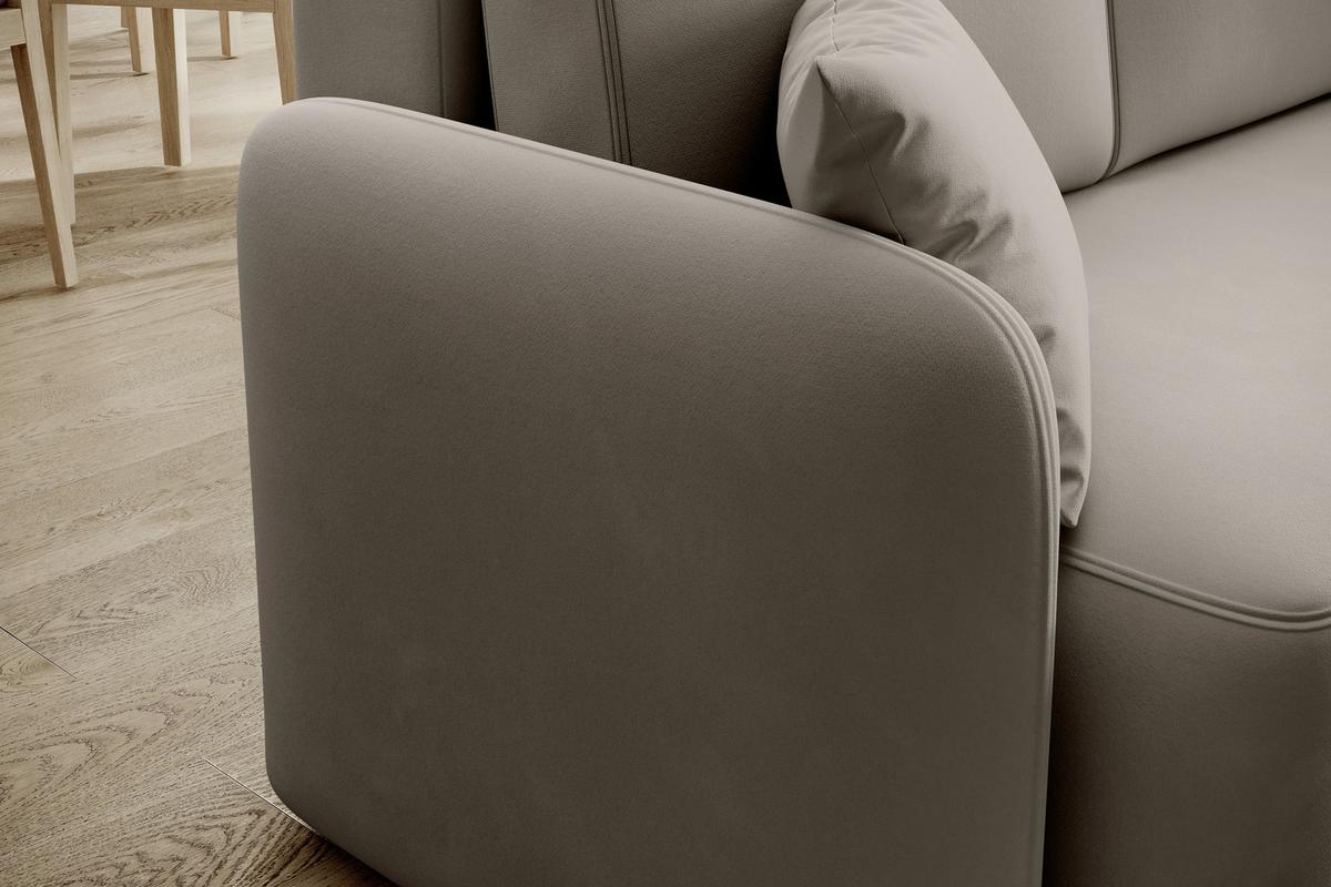 Ecksofa Hadson Beige S: 206x150 Cm - Beige/Schwarz, Design, Textil (206/150cm) - P & B