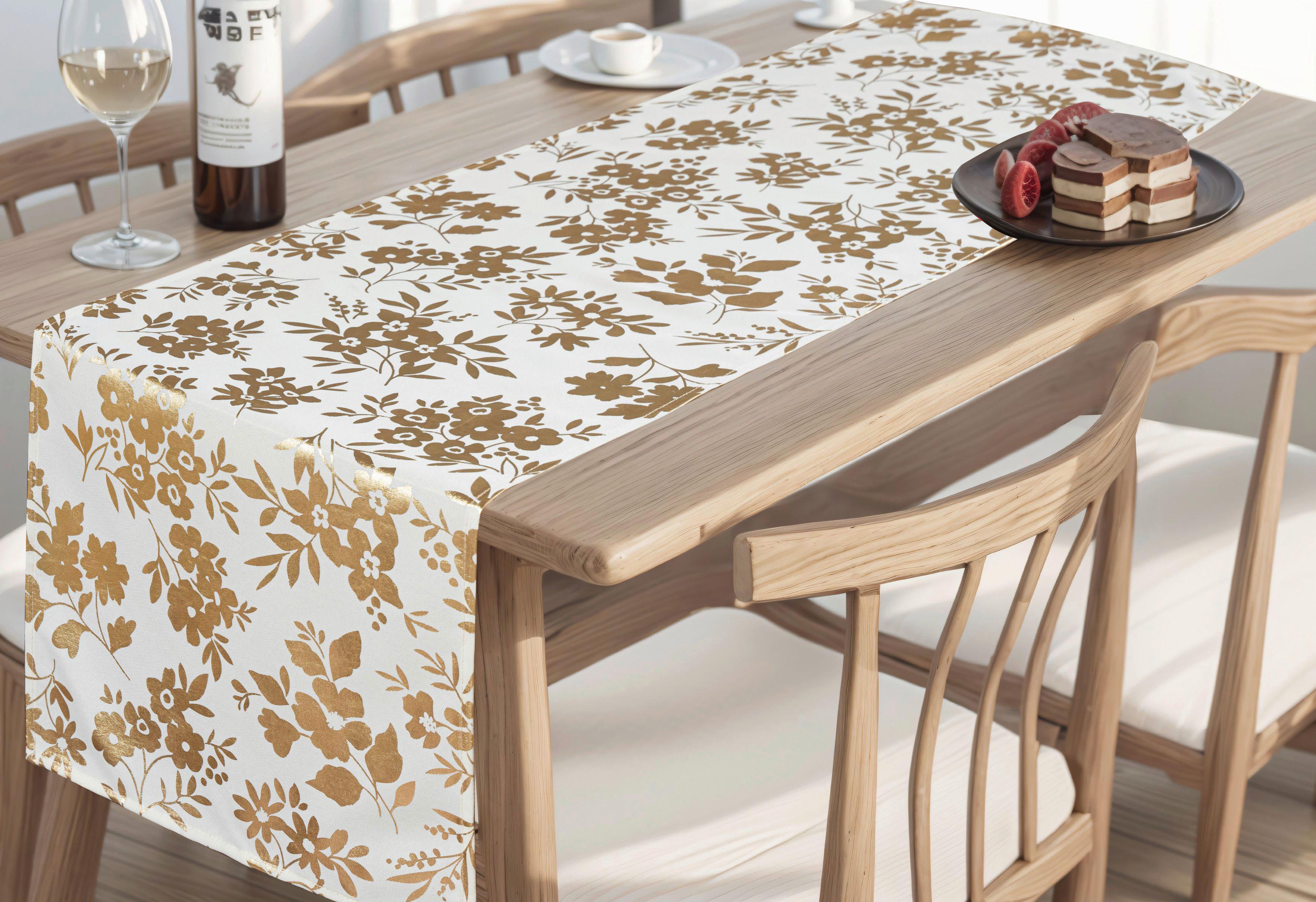 Tischläufer Josefa - Champagner, ROMANTIK / LANDHAUS, Textil (40/140cm) - James Wood